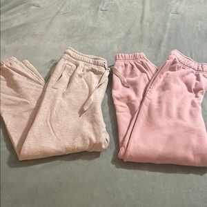 Women’s Size Small Joggers Ash and Pink Two Pair Bundle